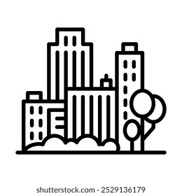Cityscape icon line vector illustration