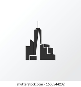 Cityscape icon symbol. Premium quality isolated freedom tower element in trendy style.