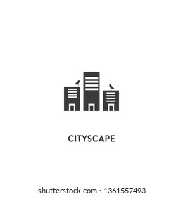 cityscape icon vector. cityscape sign on white background. cityscape icon for web and app