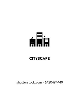 cityscape icon vector. cityscape sign on white background. cityscape icon for web and app