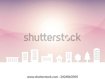 Cityscape illustration and soft tone background