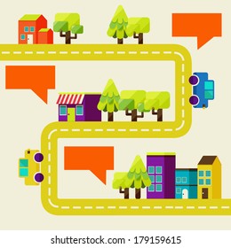 cityscape info graphics charts