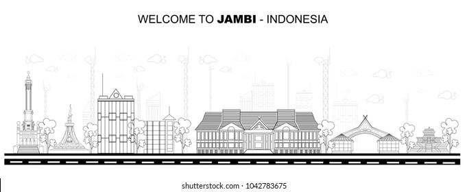 Cityscape of Jambi City . Indoensia 