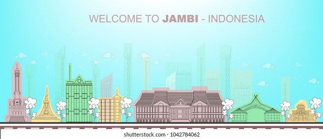 Cityscape of Jambi City . Indoensia 