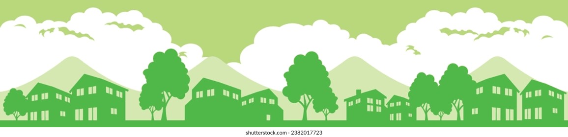 cityscape Landscape vector line illustration