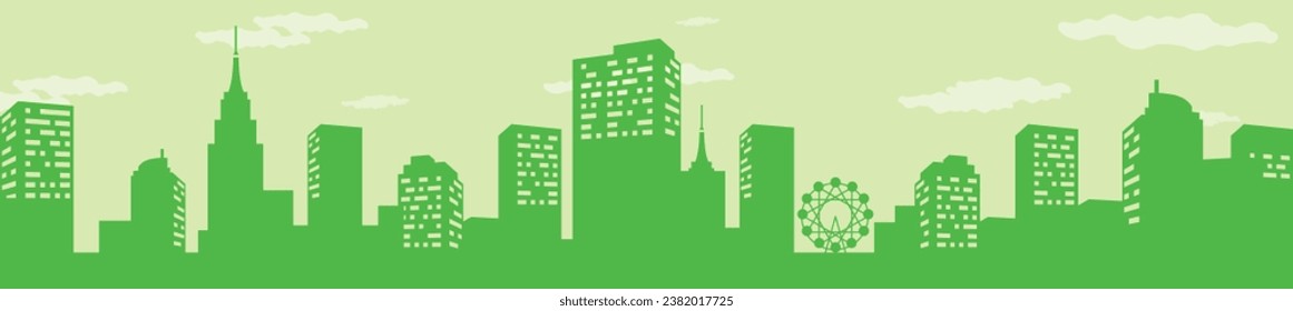 ilustración de línea vectorial de paisajes urbanos