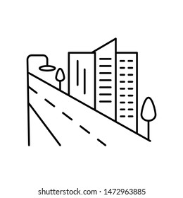 cityscape line icon. Element of landscapes illustration icon. Signs and symbol icon for websites, web design, mobile app, UI, UX