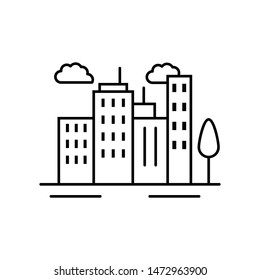 Cityscape line icon. Element of landscapes illustration icon. Signs and symbol icon for websites, web design, mobile app, UI, UX