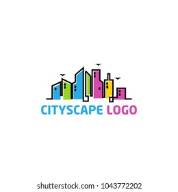 Cityscape Logo Design Stock Vector (Royalty Free) 1043772202 | Shutterstock