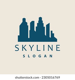 Cityscape Logo, Metropolis Skyline Design, City Building Vector, Icon Symbol Illustration
