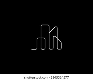 Logo de Cityscape. Símbolo vectorial de construcción urbana moderna para la identidad empresarial.