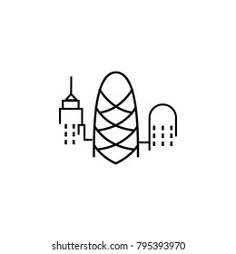 Cityscape of London icon. Element of United Kingdom culture icons. Premium quality graphic design icon. Signs, outline symbols collection icon for websites, web design, mobile app on white background