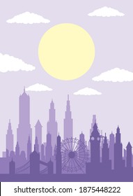 cityscape london skyline scene icon vector illustration design