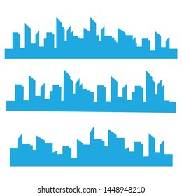 Cityscape modern architectural forms. Cityscapes silhouettes vector