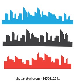 Cityscape modern architectural forms. Cityscapes silhouettes vector