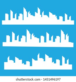 Cityscape modern architectural forms. Cityscapes silhouettes vector