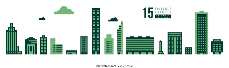 Cityscape, Projeto moderno de fachadas de construção tendo em conta a paisagem urbana.