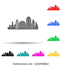 cityscape multi color style icon. Simple glyph, flat vector of cityscape icons for ui and ux, website or mobile application