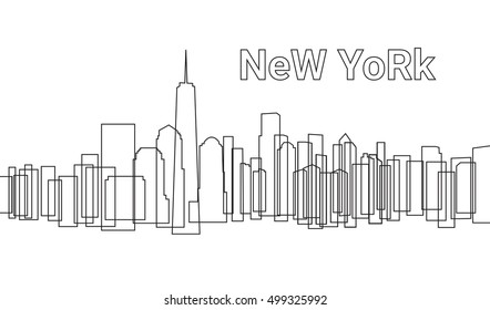 Cityscape New York Background Modern City Stock Vector (Royalty Free ...