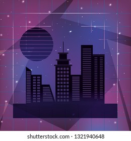 cityscape retro style