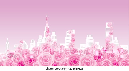 Cityscape / Roses