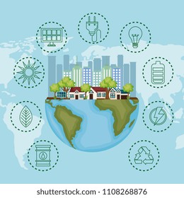 cityscape scene eco friendly