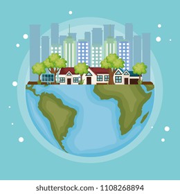 cityscape scene eco friendly