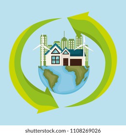 cityscape scene eco friendly