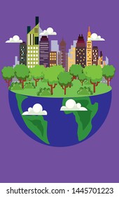 Cityscape scheme design crowded high buildings vector