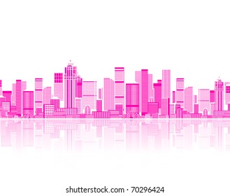 Cityscape seamless background for your design, urban art