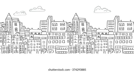 Doodle City Scape Hd Stock Images Shutterstock