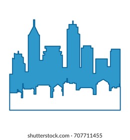 cityscape silhouette isolated icon