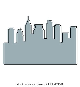 cityscape silhouette isolated icon