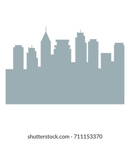 cityscape silhouette isolated icon