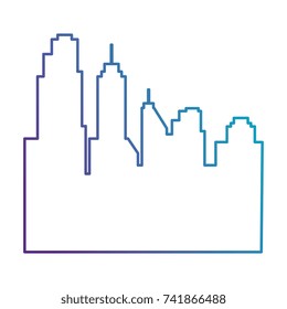 cityscape silhouette isolated icon