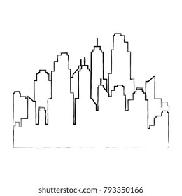 cityscape silhouette isolated icon
