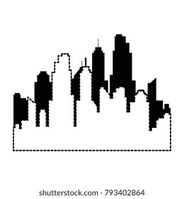 cityscape silhouette isolated icon