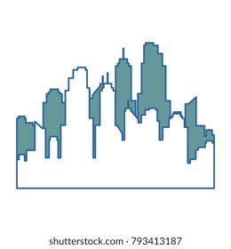 cityscape silhouette isolated icon