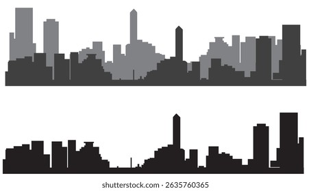 cityscape silhouette skyline vector illustration