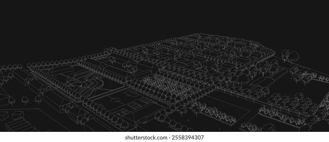 Cityscape Sketch, Vector Sketch. Architecture - Illustration
