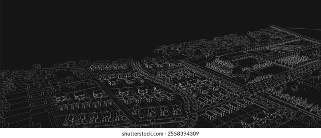 Cityscape Sketch, Vector Sketch. Architecture - Illustration