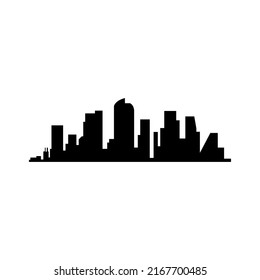 Cityscape skyline icon vector on white background