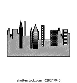 cityscape skyline isolated icon