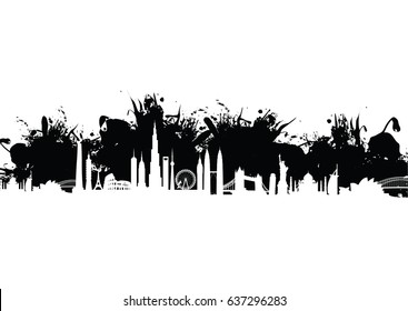 cityscape splash background