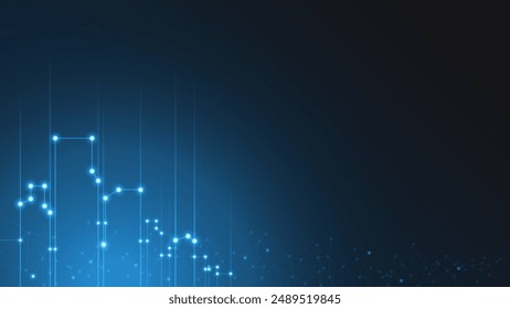 concepto de fondo de tecnología cityscape. espacio de la ciudad brillante neón brillante, luces de círculo de línea azul de datos, tecnología Abstractas, Vector. ciudad para la tecnología, Anuncio de Web, Sitio web, comunicación, transformación.