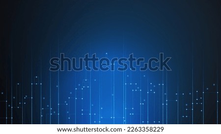 cityscape technology background concept. city space bright glowing neon, data blue line circle lights, technology Abstract, vector. city for tech, web banner, web site, communication, transformation.