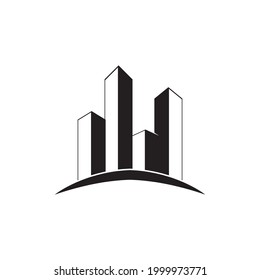 cityscape tower icon vector illustration template design