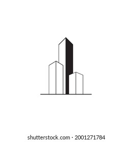 diseño de ilustraciones vectoriales de torre de citipaisaje