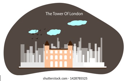 Cityscape of the tower of London 