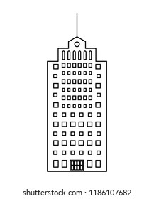 Cityscape urban building icon. Vector